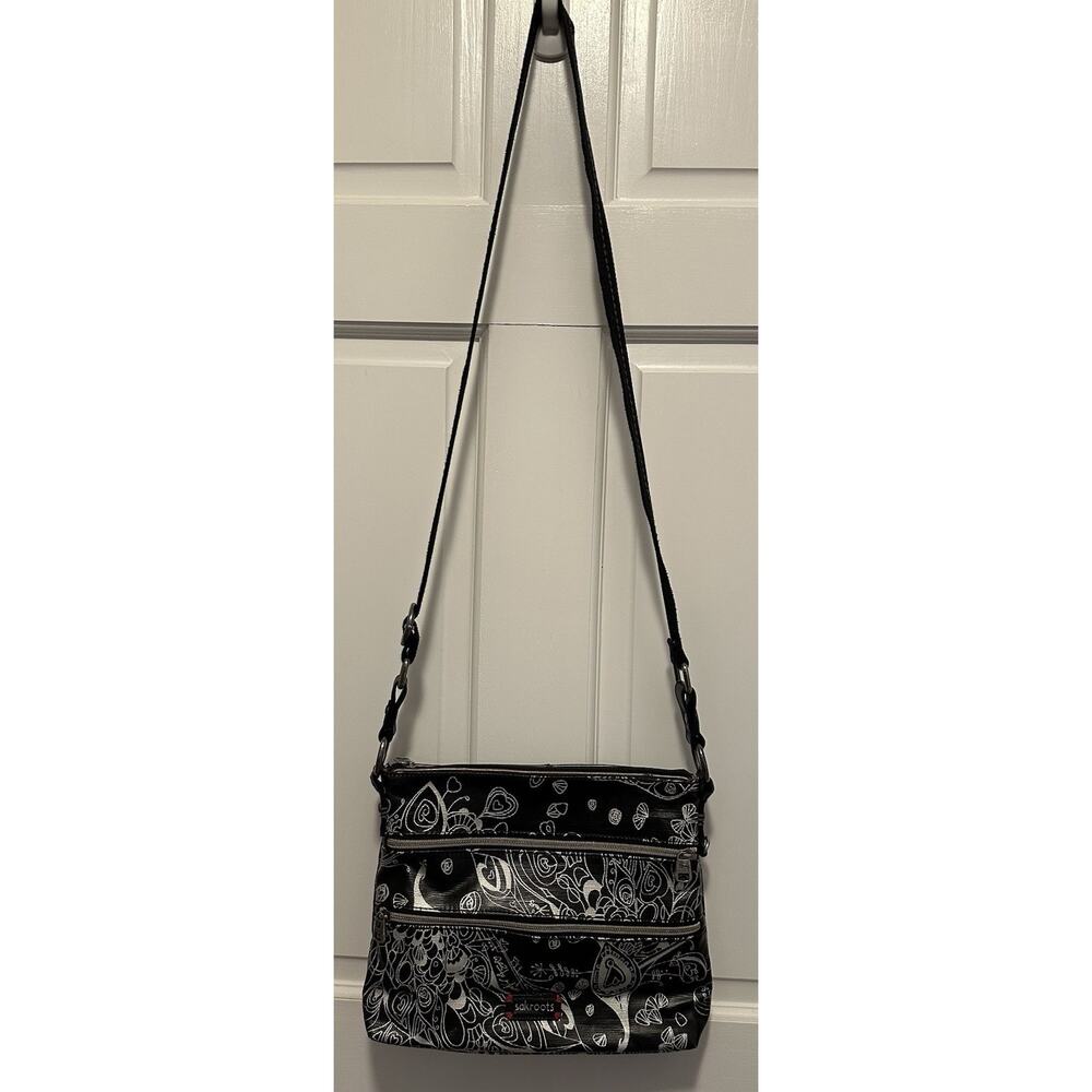 Sakroots Artists Circle Flap Crossbody Bag Rainbow Wunderlust Print Boho 11"x9"
